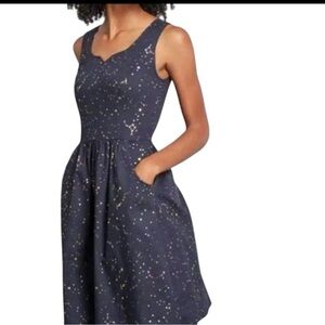 Modcloth Blue constellation stars Mini Dress